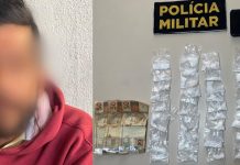 Indivíduo preso com 60 papelotes de cocaína em Jandaia Do Sul