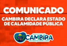 Comunicado – Estado de Calamidade Pública em Cambira